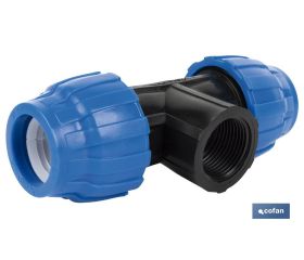 TE 90° ROSCA HEMBRA PP PN16 20 X 1/2 X 20