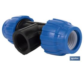 TE 90° ROSCA HEMBRA PP PN16 20 X 1/2 X 20