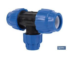 TE 90° REDUCIDA PP PN16 63 X 40 X 63