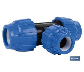TE 90° REDUCIDA PP PN16 63 X 40 X 63
