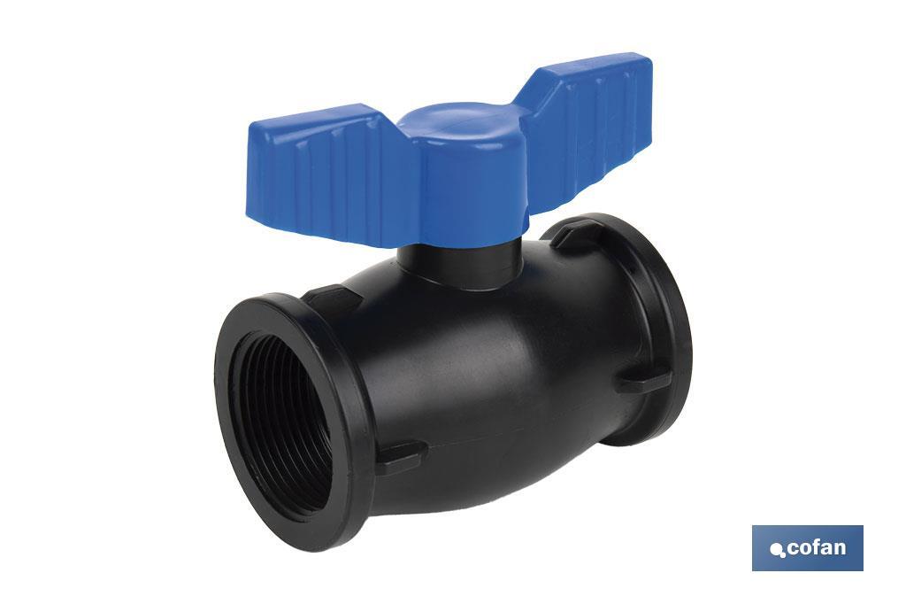 VÁLVULA DE BOLA ROSCA H-H PP PN16 1 1/4 X 1 1/4 VENTA UNITARIA