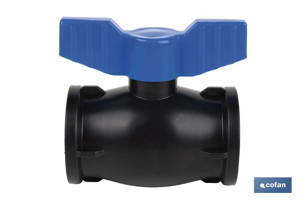 VÁLVULA DE BOLA ROSCA H-H PP PN16 1 1/4 X 1 1/4 VENTA UNITARIA