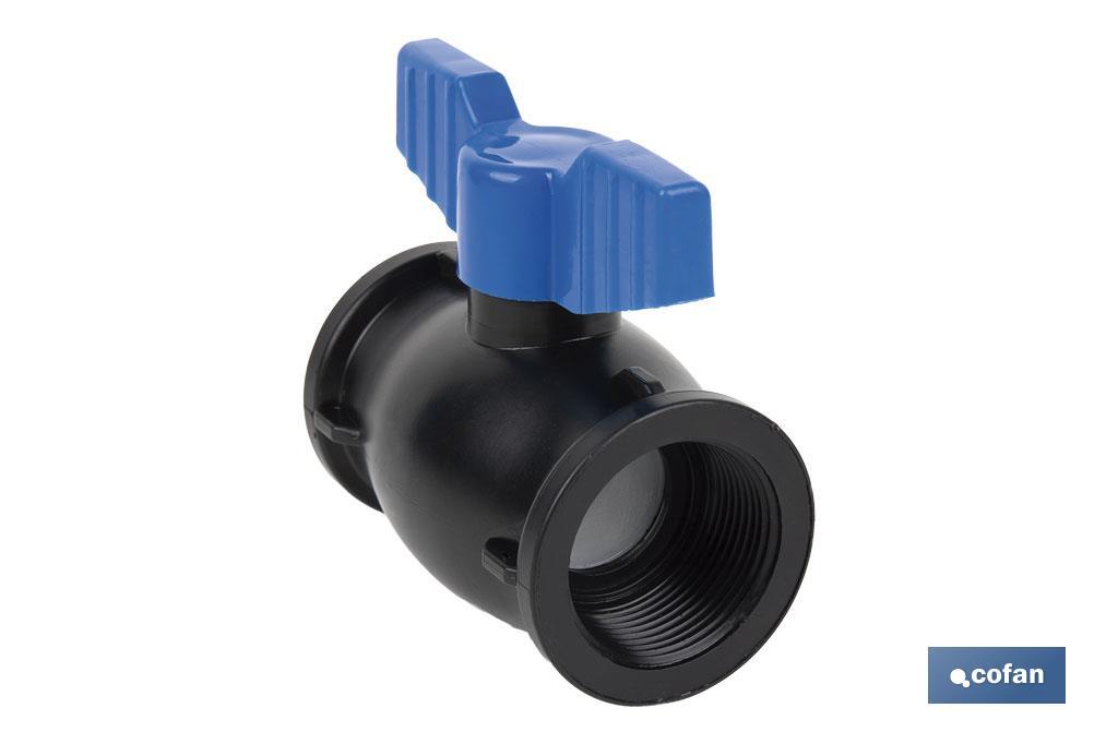 VÁLVULA DE BOLA ROSCA H-H PP PN16 1 1/4 X 1 1/4 VENTA UNITARIA