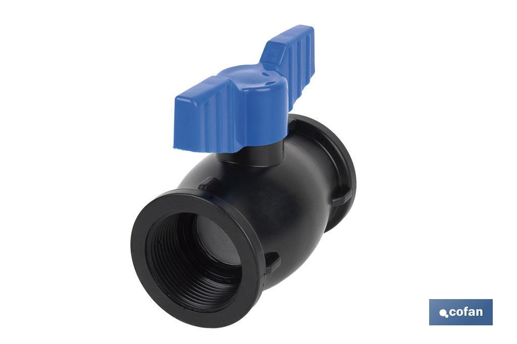 VÁLVULA DE BOLA ROSCA H-H PP PN16 1 1/4 X 1 1/4 VENTA UNITARIA