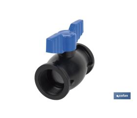 VÁLVULA DE BOLA ROSCA H-H PP PN16 1 1/4 X 1 1/4 VENTA UNITARIA