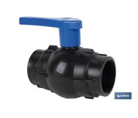 VÁLVULA DE BOLA ROSCA H-H PP PN16 1 X 1 VENTA UNITARIA