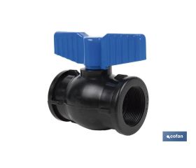 VÁLVULA DE BOLA ROSCA H-H PP PN16 1 1/2 X 1 1/2