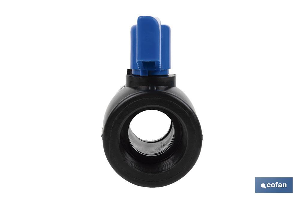 VÁLVULA DE BOLA ROSCA H-H PP PN16 1 1/2 X 1 1/2