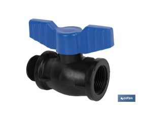 VÁLVULA DE BOLA ROSCA M-H PP PN16 1/2 X 1/2