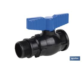 VÁLVULA DE BOLA ROSCA M-H PP PN16 1/2 X 1/2