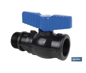 VÁLVULA DE BOLA ROSCA M-H PP PN16 1 1/2 X 1 1/2