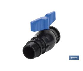 VÁLVULA DE BOLA ROSCA M-H PP PN16 1 1/2 X 1 1/2