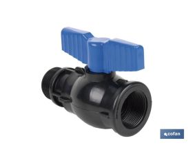 VÁLVULA DE BOLA ROSCA M-H PP PN16 1 1/2 X 1 1/2
