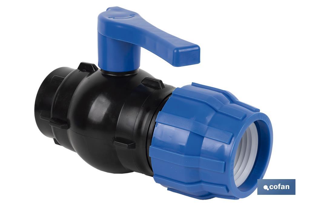 ENLACE VÁLVULA DE BOLA ROSCA HEMBRA PP PN16 20 X 1/2