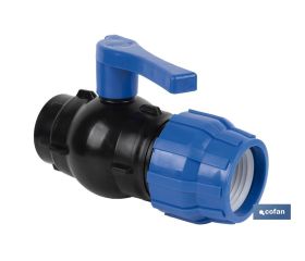 ENLACE VÁLVULA DE BOLA ROSCA HEMBRA PP PN16 20 X 1/2