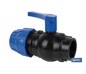 ENLACE VÁLVULA DE BOLA ROSCA HEMBRA PP PN16 20 X 1/2