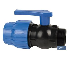 ENLACE VÁLVULA DE BOLA ROSCA MACHO PP PN16 75 X 2 1/2