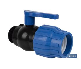 ENLACE VÁLVULA DE BOLA ROSCA MACHO PP PN16 75 X 2 1/2