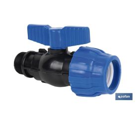 ENLACE VÁLVULA DE BOLA ROSCA MACHO PP PN16 50 X 1 1/2