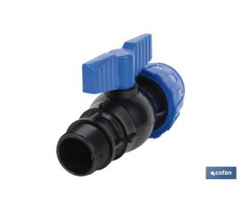 ENLACE VÁLVULA DE BOLA ROSCA MACHO PP PN16 50 X 1 1/2