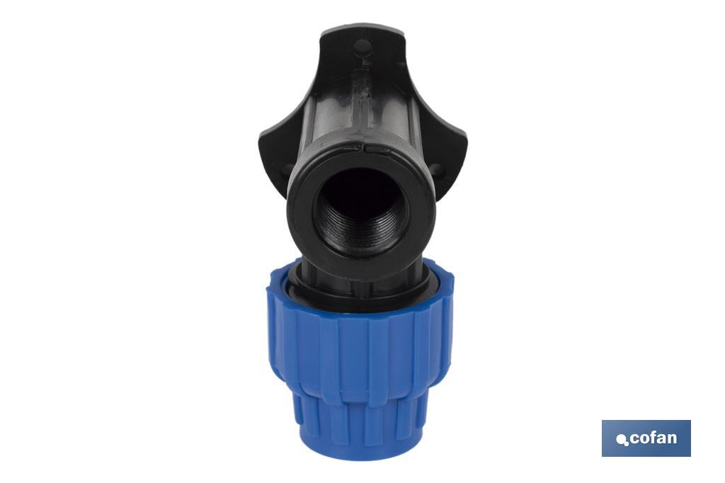 CODO 90° GRIFO ROSCA HEMBRA PP PN16 20 X 1/2