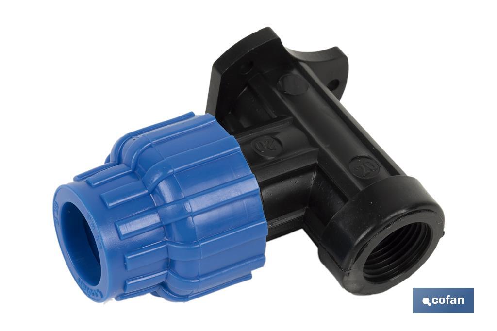 CODO 90° GRIFO ROSCA HEMBRA PP PN16 20 X 1/2