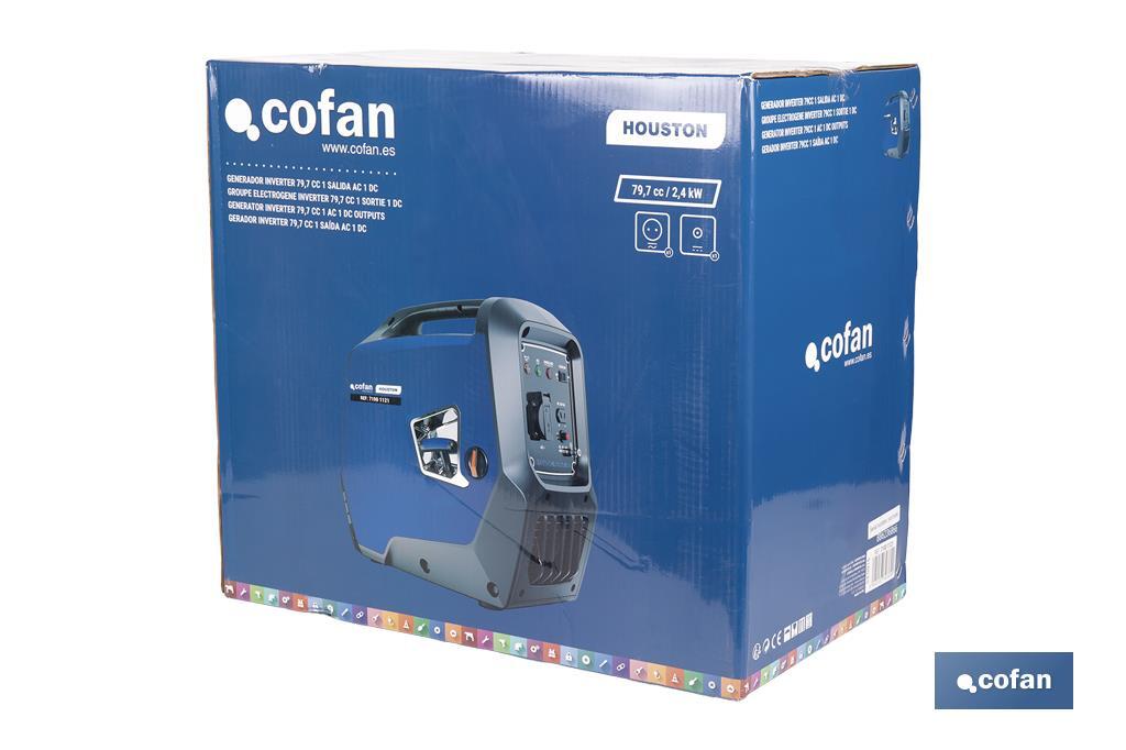GENERADOR INVERTER MODELO HOUSTON 79 CC 2,4 Kw 1 SALIDA AC 1 DC