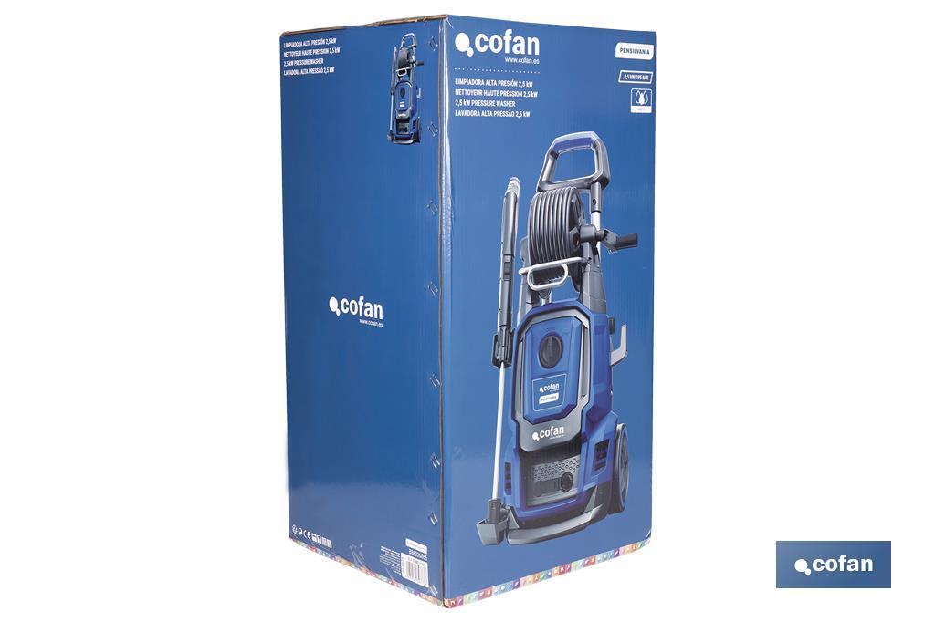 LIMPIADORA ALTA PRESIÓN MODELO PENSILVANIA 2,5 Kw 8 M MANGUERA CON DEVANADERA