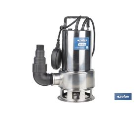 Electrobomba sumergible para aguas sucias | Potencia: 750 W | Caudal máximo: 13000l/h | 7 m de inmersión | Interruptor de flotador