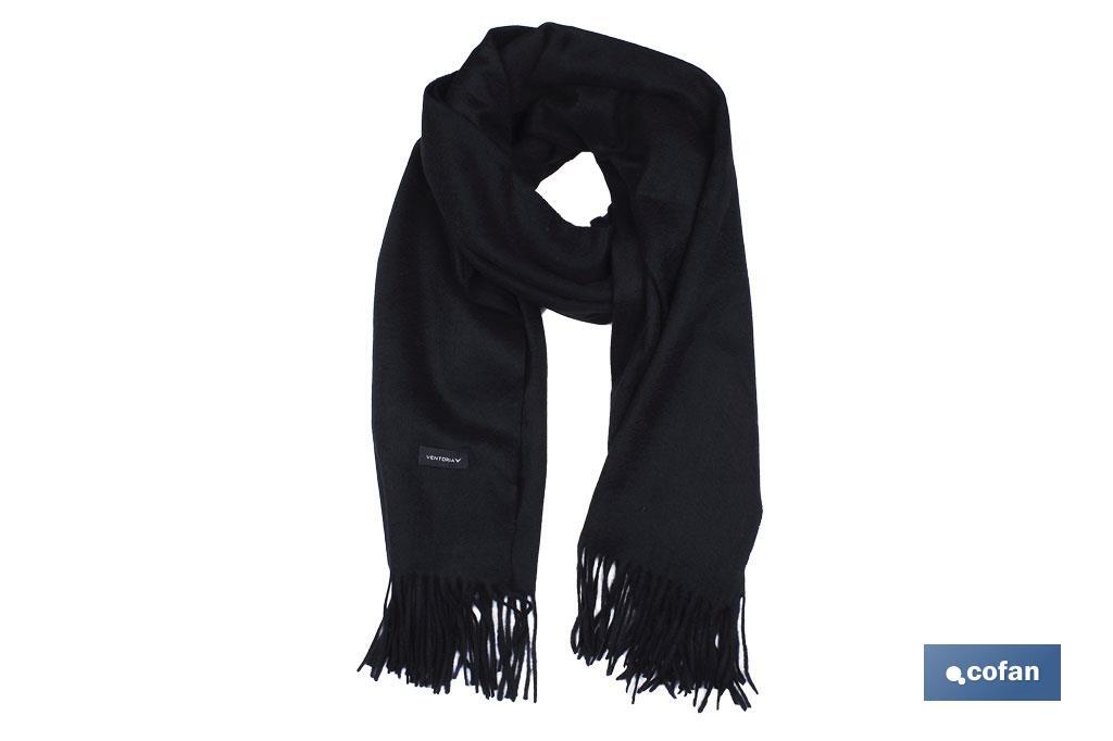 CHAL, 50% LANA 50% CACHEMIR. MODELO IRIS (NEGRO)