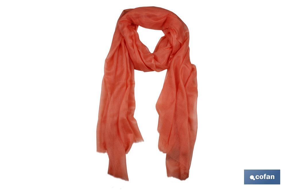 CHAL FINO, 100% CACHEMIR. MODELO NAREYA (CORAL)