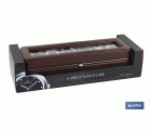 CAJA GUARDA RELOJES 5 UDS PIEL NEGRA