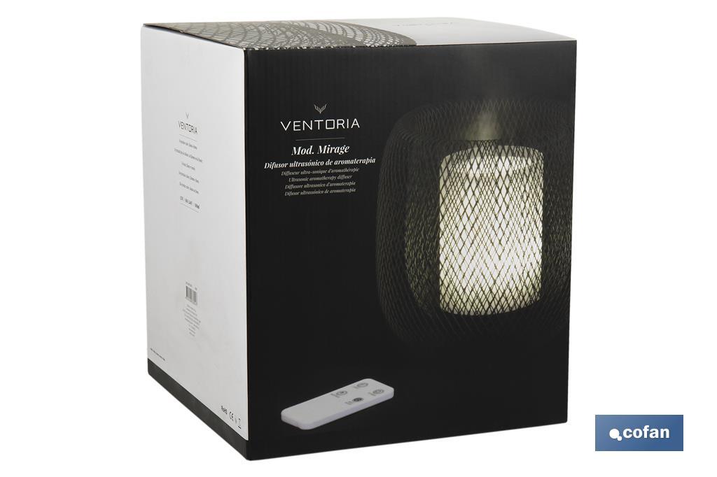 DIFUSOR/HUMIDIFIC. AROMATERAPIA 100 ml MODELO MIRAGE.