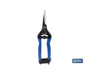 Tijeras de recolección con punta curva y longitud total de 185 mm | Especiales para jardinería