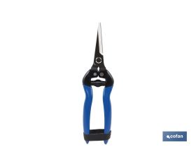 Tijeras de recolección con punta recta y longitud total de 185 mm | Especiales para jardinería