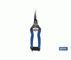 Tijeras de recolección con punta recta de acero inoxidable y longitud total de 185 mm | Especiales para jardinería