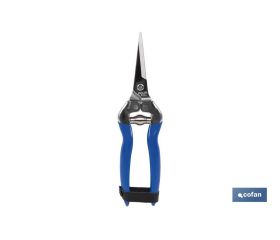 Tijeras de recolección con punta recta de acero inoxidable y longitud total de 185 mm | Especiales para jardinería