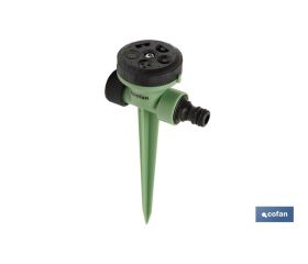Aspersor de riego | 5 posiciones de riego | Material de polipropileno | Apto para jardín