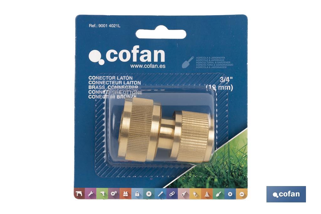 CONECTOR MANGUERA LATÓN 3/4 (19 mm)