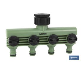 COLECTOR DE RIEGO 4 SALIDAS AJUSTABLES