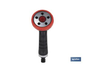 PISTOLA DE RIEGO CON CONTROL DE CAUDAL EN EL PULGAR