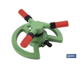 Aspersor rotacional de 3 brazos