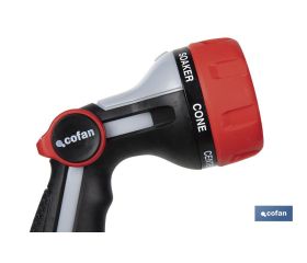PISTOLA DE RIEGO 7 POSICIONES CON CONTROL DE CAUDAL EN EL PULGAR