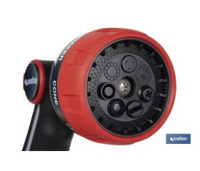 PISTOLA DE RIEGO 7 POSICIONES CON CONTROL DE CAUDAL EN EL PULGAR