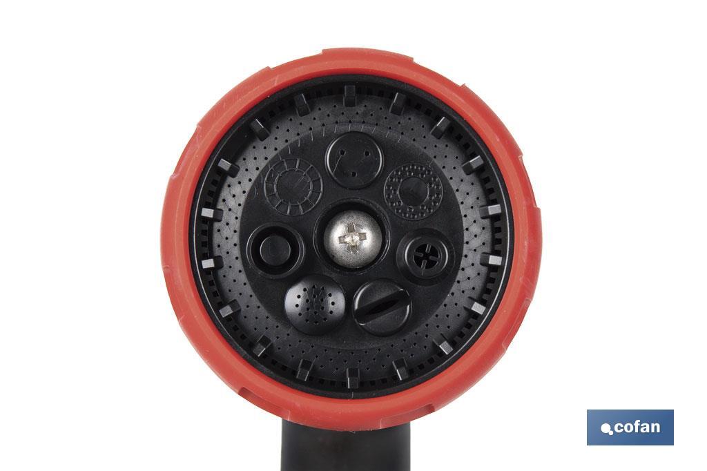 PISTOLA DE RIEGO 7 POSICIONES CON CONTROL DE CAUDAL EN EL PULGAR