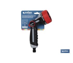 PISTOLA DE RIEGO 7 POSICIONES CON CONTROL DE CAUDAL EN EL PULGAR