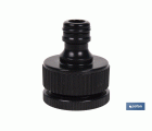Set de 2 piezas para conectar manguera | Conector con rosca de 1 y adaptador de rosca hembra de 3/4