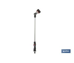 Lanza de riego multifunción de 76 cm de longitud y 6 posiciones riego | Control de caudal cómodo con el pulgar