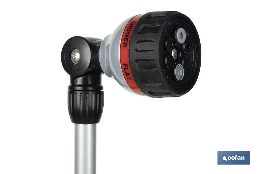 LANZA DE RIEGO 6 POSICIONES CON CONTROL DE CAUDAL EN EL PULGAR