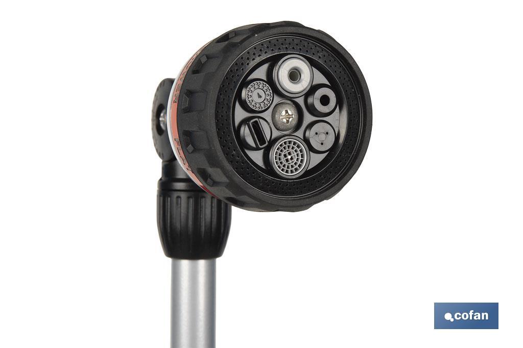 LANZA DE RIEGO 6 POSICIONES CON CONTROL DE CAUDAL EN EL PULGAR